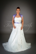 Wedding dress TW0002B - Wedding dress TW0002B A-line organza lace beadings purple train lace-up 1
