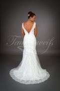 Wedding dress TW0004B - Wedding dress TW0004B mermaid lace beadings dot tulle v-neck glamorous 3