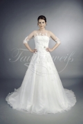 Wedding dress TW0019B - Wedding dress TW0019B tulle lace appliques beadings luxurious sleeves 1
