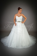 Wedding dress TW0026B - Wedding dress TW0026B glitter tulle organza princess crystal band train spaghetti straps 1