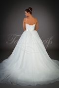 Wedding dress TW0026B - Wedding dress TW0026B glitter tulle organza princess crystal band train spaghetti straps 3