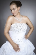 Wedding dress TW0046B - Wedding dress TW0046B princess taffeta silver edge beadings sparkling train 2