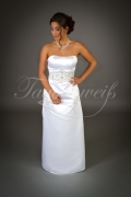 Wedding dress TW0048B - Wedding dress TW0048B simple satin embroidery no train civil wedding 1