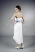 Wedding dress TW0089B - Wedding dress TW0089B modest civil wedding with bolero colored waist band 3