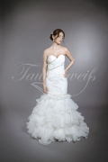 Wedding dress TW0094B - Wedding dress TW0094B mermaid organza tulle chrystals charming full train 1