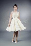 Wedding dress TW0095B - Wedding dress TW0095B 50s dress full-circle-skirt lace beadings chiffon civil wedding 1