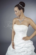 Wedding dress TW0102B - Wedding dress TW0102B taffeta A-line ruffles glitter sparkle bling bling beadings train 2