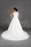 Wedding dress TW0104B - Wedding dress TW0104B in classy A-line lace and satin with train 3