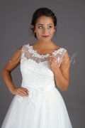Wedding dress TW0112B - Wedding dress TW0112B short A-Line tulle lace civil wedding 2