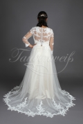 Wedding dress TW0122B - Wedding dress TW0122B charming vintage 3/4 sleeves lace tattoo back train 3