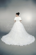 Wedding dress TW0157B - Wedding dress TW0157B organza tulle pricess XXL big size lace appliques sleeves 3