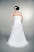 Wedding dress TW0174B - Wedding dress TW0174B small A-line plus size strapless tulle lace appliques short train 3