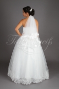 Wedding dress TW0175B - Wedding dress TW0175B strapless pleats tulle lace Rhine stones no train 3