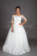 Wedding dress TW0188B - Wedding dress TW0188B tulle lace bateau neck 3/4 sleeves no train 1