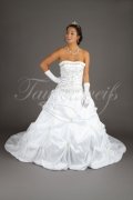 Wedding dress TW0018B - Wedding dress TW0018B taffeta ruffles embroidery beadings princess gown train glamour 1