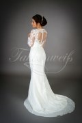 Wedding dress TW0020B - Wedding dress TW0020B mermaid lace back long sleeves train 3