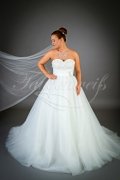 Wedding dress TW0023B - Wedding dress TW0023B organza pricess full tulle skirt beadings train 1