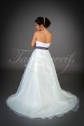Wedding dress TW0025B - Wedding dress TW0025B organza A-line sweetheart neckline purple belt train 3