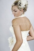Wedding dress TW0032B - Wedding dress TW0032B mermaid taffeta ruffles pleats flowers standing collar 2