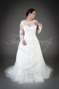 Wedding dress TW0037B - Wedding dress TW0037B tulle lace long sleeves zipper train 1