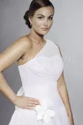 Wedding dress TW0059B - Wedding dress TW0059B purple tulle detachable train one holder 2