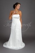 Wedding dress TW0063B - Wedding dress TW0063B modest small A-Line chiffon lace appliques train 1