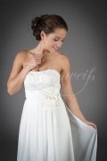 Wedding dress TW0066B - Wedding dress TW0066B Empire chiffon lace beadings for pregnant women beach wedding 2