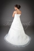 Wedding dress TW0068B - Wedding dress TW0068B A-Line organza red embroidery straps train lace-up style 3