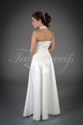 Wedding dress TW0098B - Wedding dress TW0098B modest A-Line satin embroidery neckholder no train zipper buttons 3