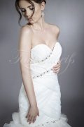 Wedding dress TW0099B - Wedding dress TW0099B organza tulle mermaid detachable skirt 2 in 1 2