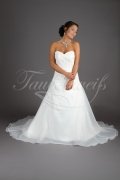 Wedding dress TW0186B - Wedding dress TW0186B A-Line organza lace beadings train lace-up 1