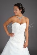 Wedding dress TW0186B - Wedding dress TW0186B A-Line organza lace beadings train lace-up 2
