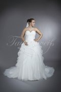 Wedding dress TW0200B - Wedding dress TW0200B princess gown organza tulle voluminous lace beadings sweetheart strapless 1