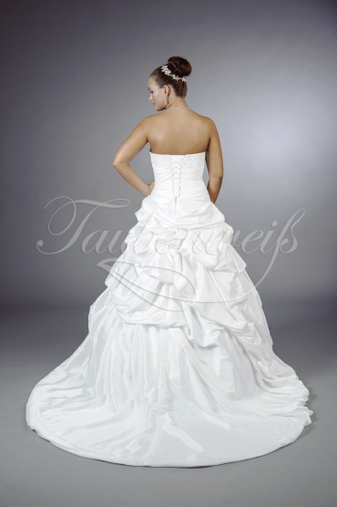 Wedding dress TW0102B - Wedding dress TW0102B taffeta A-line ruffles glitter sparkle bling bling beadings train 3