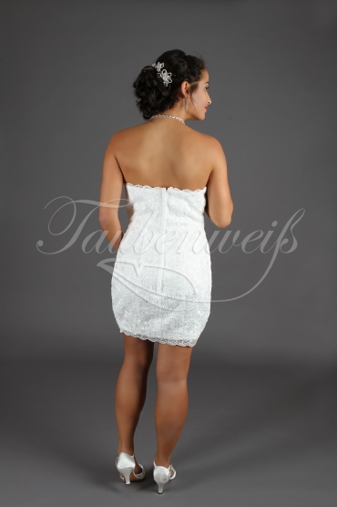 Wedding dress TW0142B - Wedding dress TW0142B short lace etui style sweetheart neckline 3