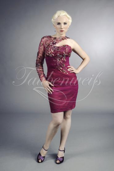Evening dress TW0011A - Evening dress TW0011A gorgeous mini evening dress in fuchsia color