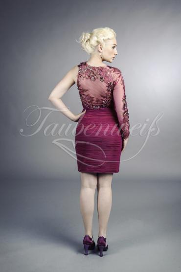 Evening dress TW0011A - Evening dress TW0011A gorgeous mini evening dress in fuchsia color 3