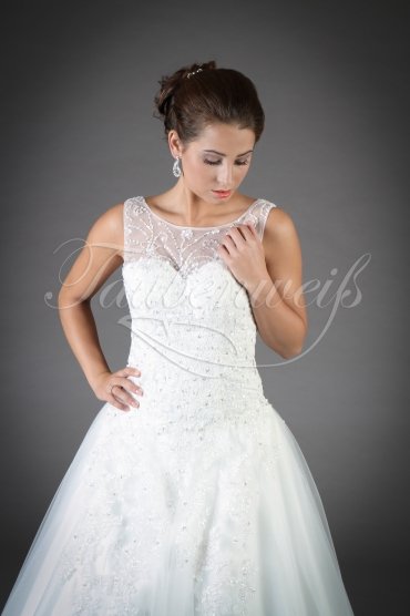 Wedding dress TW0083B - Wedding dress TW0083B romantic A-Line tulle lace special lacing on both sides 2