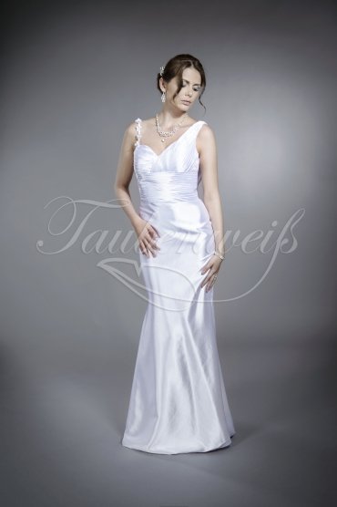 Wedding dress TW0084B - Wedding dress TW0084B silky satin mermaid sexy straps train
