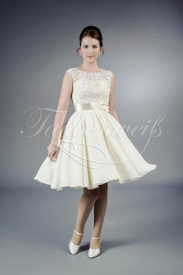 Wedding dress TW0095B - Wedding dress TW0095B 50s dress full-circle-skirt lace beadings chiffon civil wedding