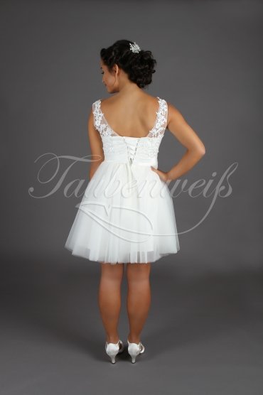 Wedding dress TW0112B - Wedding dress TW0112B short A-Line tulle lace civil wedding 3