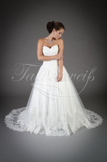 Wedding dress TW0132B - Wedding dress TW0132B A-line sweetheart tulle lace appliques beadings train