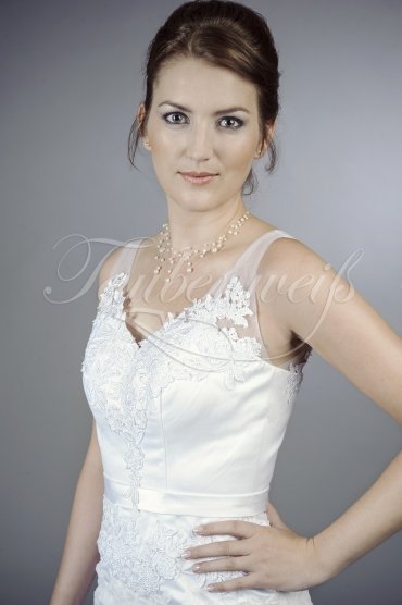 Wedding dress TW0140B - Wedding dress TW0140B mini etui civil wedding V-neck tulle holders lace 3