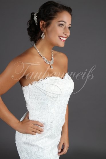Wedding dress TW0142B - Wedding dress TW0142B short lace etui style sweetheart neckline 2