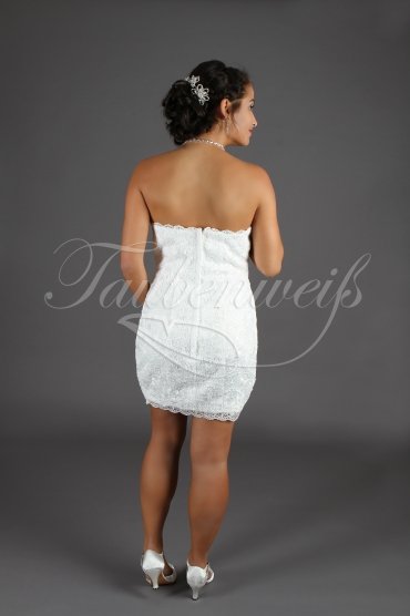 Wedding dress TW0142B - Wedding dress TW0142B short lace etui style sweetheart neckline 3