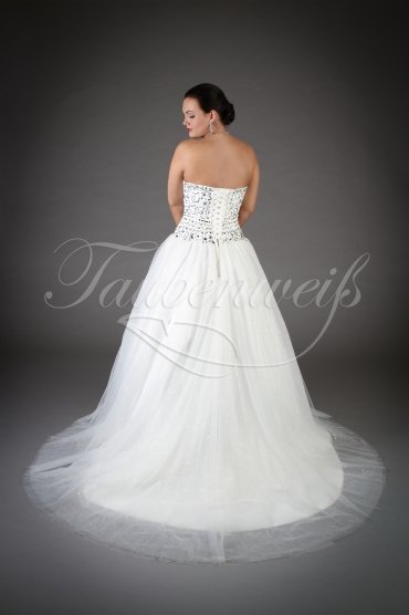 Wedding dress TW0145B - Wedding dress TW0145B tulle glittering sparkling Rhine stones fairytale train lace-up 3