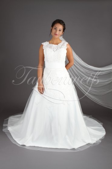 Wedding dress TW0180B - Wedding dress TW0180B 2 in 1 short etui dress long detachable A-line skirt with train 2