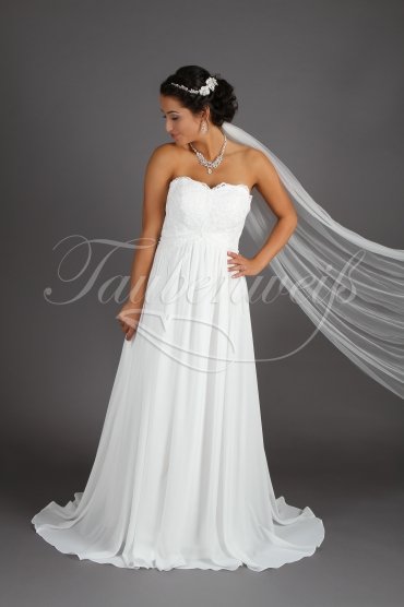 Wedding dress TW0193B - Wedding dress TW0193B pregnancy Empire chiffon lace train