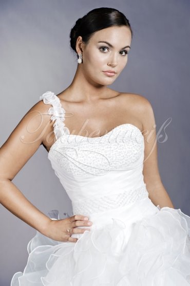 Wedding dress TW0203B - Wedding dress TW0203B princess ruffles zestful one strap sweetheart no train 2
